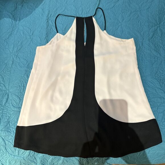 Express Women's Pink Black Spaghetti Strap Racerback Halter Tank Top Small - Picture 9 of 9